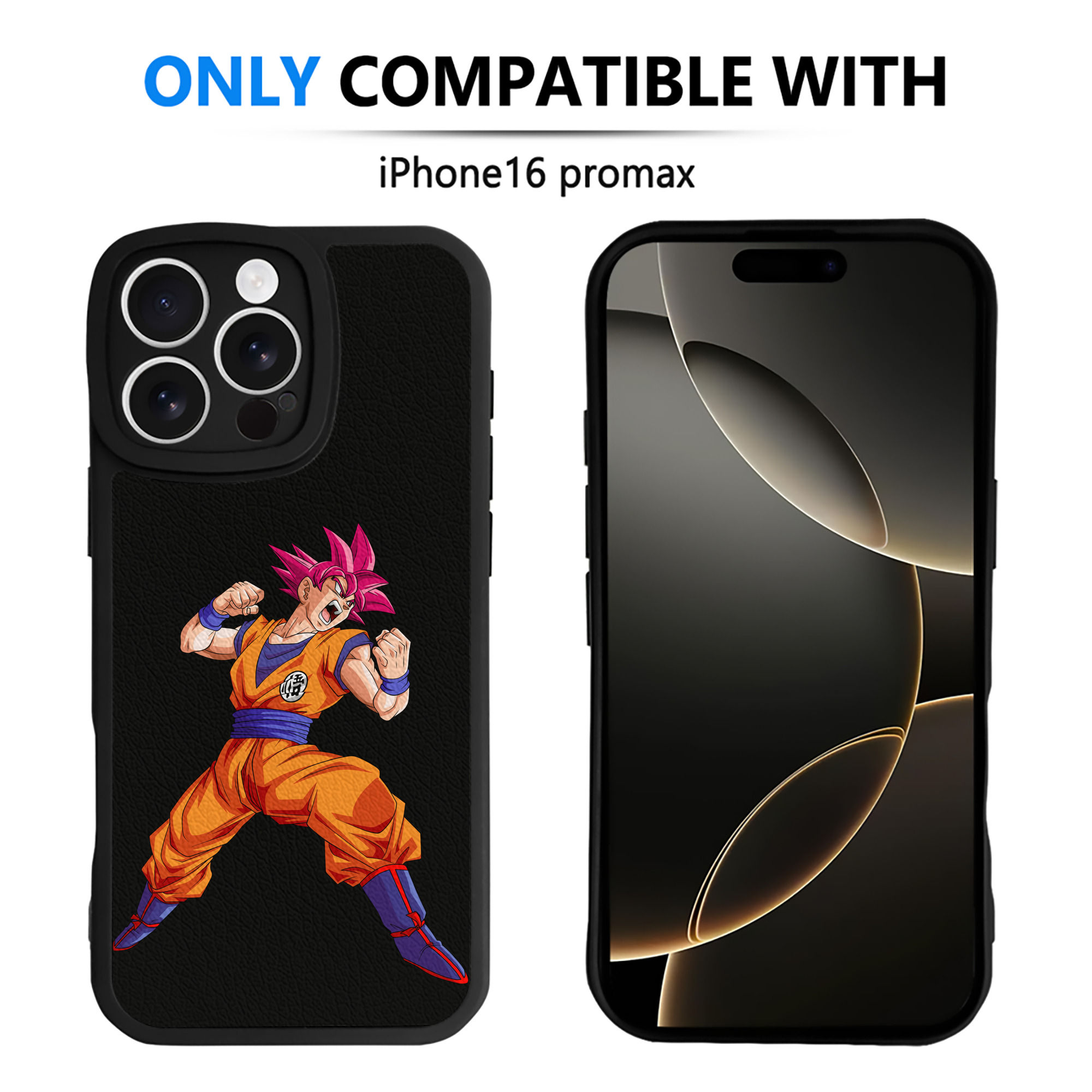 （画像用） ドラゴンボール 孫悟空（そん ごくう）Son Goku カカロット DRAGON BALL Kakarotto 【iPhone 16シリーズ対応】シリコンスマホケース（レザー調） 材質：シリコン